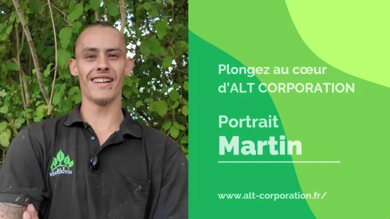 Portrait de Martin nouvel apprenti paysagiste dans les Yvelines, Chanteloup-les-Vignes, ALT CORPORATION