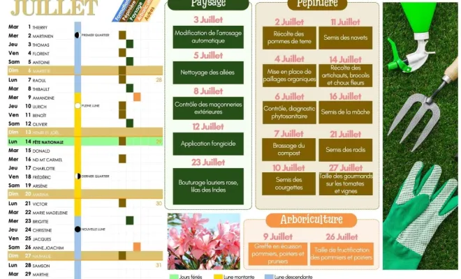 CONSEILS DE JARDINAGE ET CALENDRIER DE PLANTATION POUR JUILLET À CHANTELOUP-LES-VIGNES, Chanteloup-les-Vignes, ALT CORPORATION